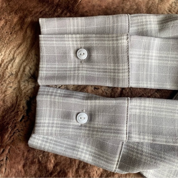 Mare Mare x Anthropologie Strapless Button Down Top Plaid - Picture 5 of 7